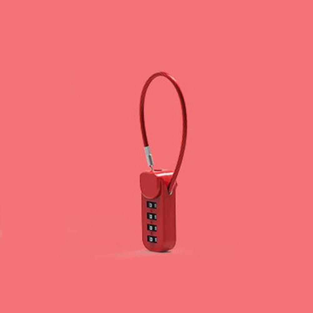 

New 4 Digit Combination Code Number Lock With Spring Coil Wire Rope For Luggage Zipper Bag Backpack Suitcase Drawer Locks