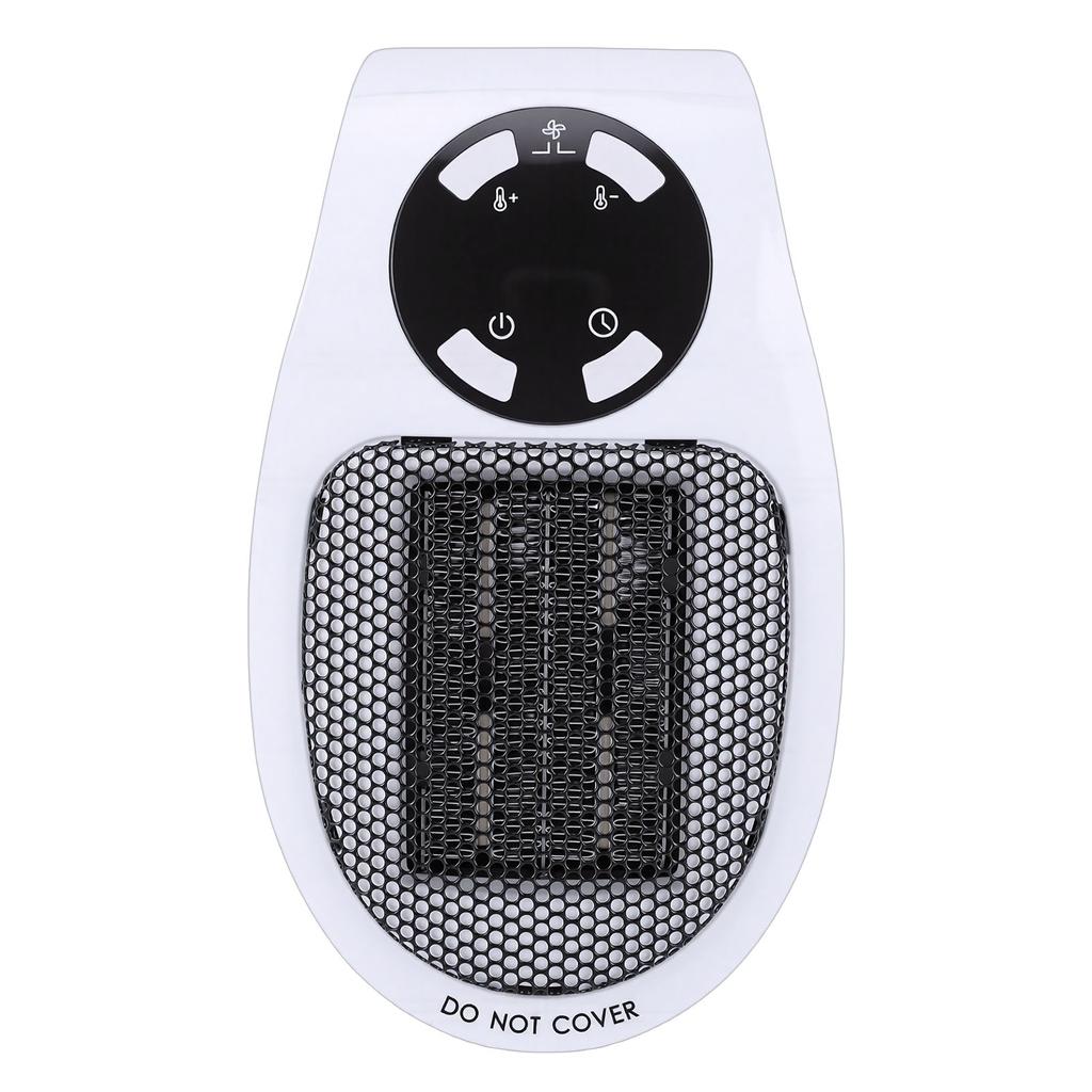 Wall Plug In Heater 500W Portable Wall Outlet Heater with Remote LED Display Adjustable Thermostat and 12H Timer for