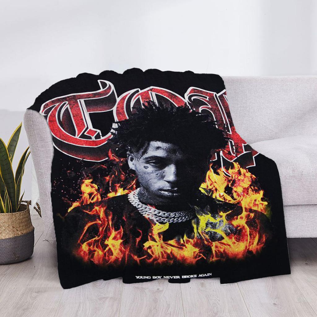 YoungBoy Never Broke Again Anime Decke Schule Sofa Decken & Überwürfe Zuhause und Dekoration Tagesdecke auf dem Bett Human Made Überwurf