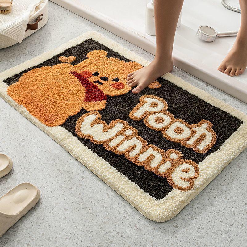 Cute Cartoon Non-Slip Bathroom Floor Mat & Toilet Door Foot Pad
