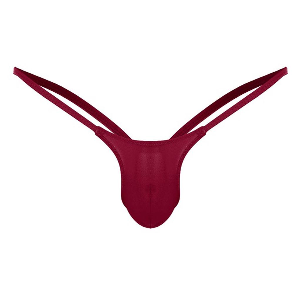 Open Back Mens Underpants Low  Briefs G-string Thong Underwear