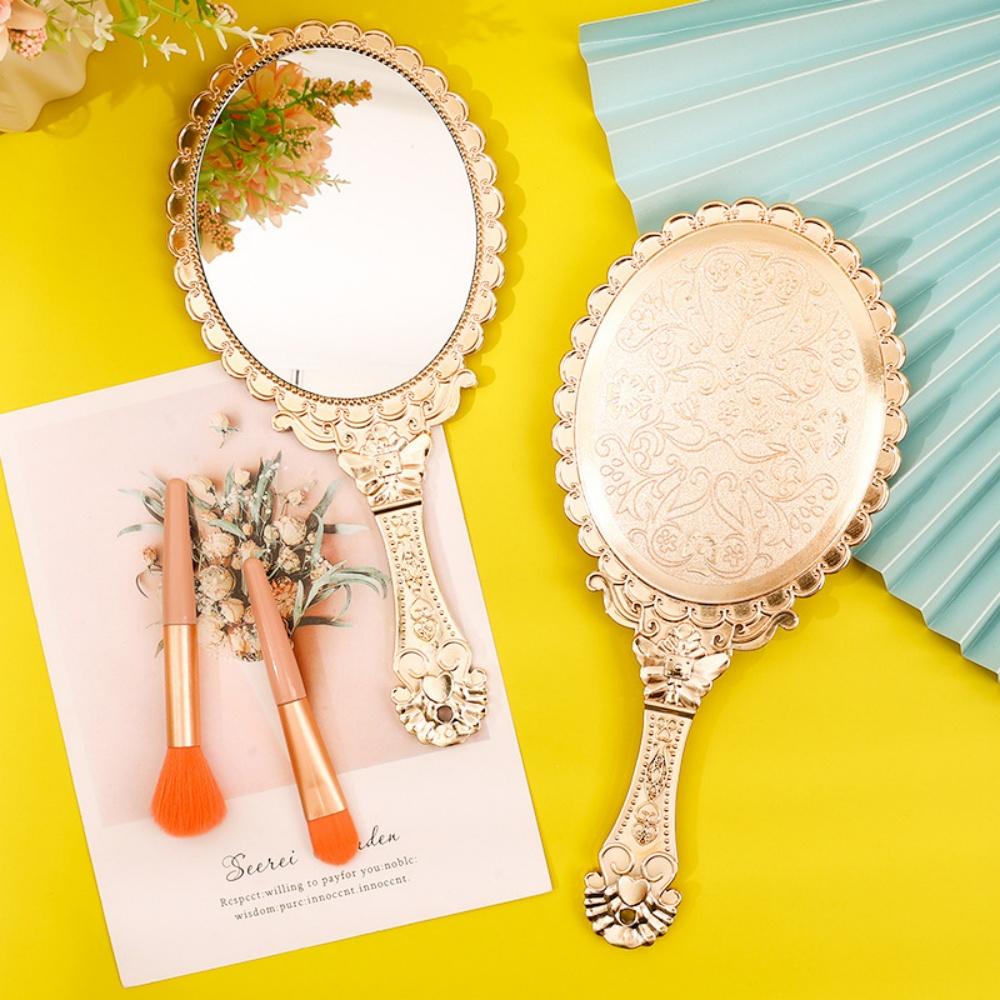 Face Makeup Mirror Portable Ancient Court Mirror Portable Cosmetic Mirror High-Quality For Home Travel Office