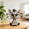Zebra Cartoon Tier Stil Holz Brillenhalter Lustige Heim Büro Schreibtisch Dekoration Bestseller Multifunktionales Feiertagsgeschenk 2D