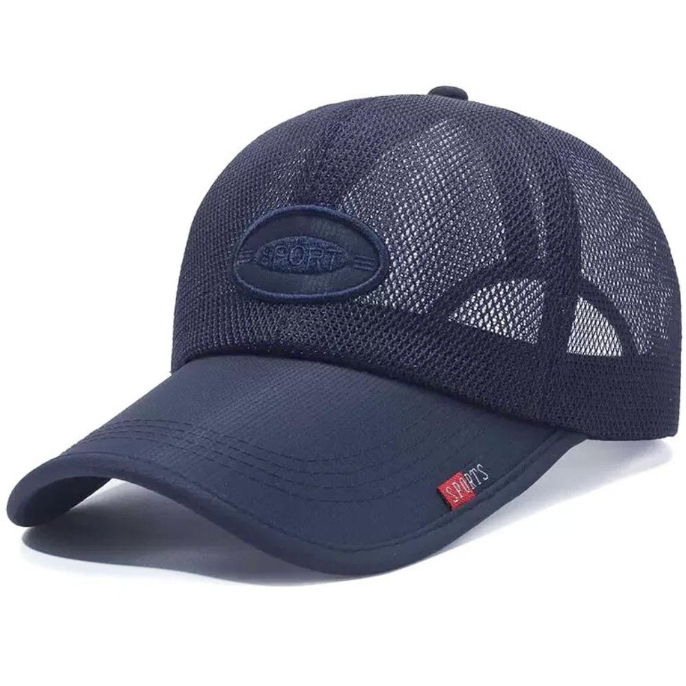New Style Unisex Long-Brim Mesh Baseball Cap Breathable Sun Protection Trucker Hats For Men Female Outdoor Hiking Sports Caps