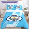 3pcs Manchester City Bedding Set Duvet Cover Closure Includes 1 Duvet Cover & 2 Pillowcases, Soft and Comfortable for All Seasons.