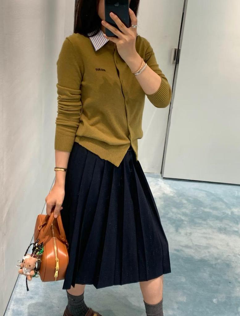 Affordable Age-Reducing Sweet Cool Academy Style Navy Blue Pleated Skirt - 1331 Early Autumn Edition