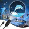 Multi Color LED USB Ocean Life Projection Light Projector Lamp for Party Kids Night Nursery Room Decor