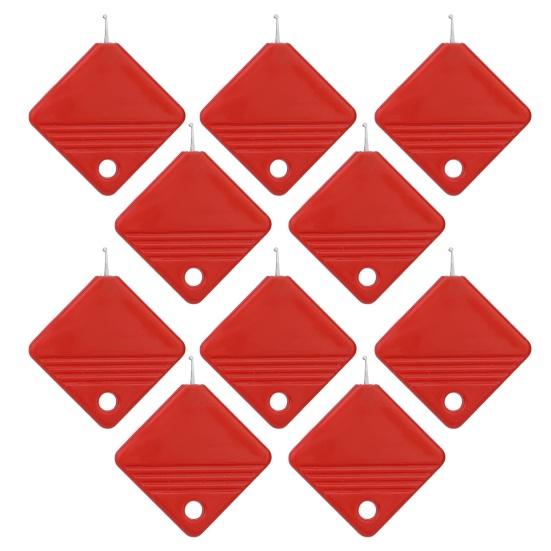 

10Pcs Square Needle Threader Hand Sewing DIY Embroidery Cross Stitch Crafts Portable Plastic Needle Threading Helper Tools Sewing Enthusiast Gift 10 Pcs