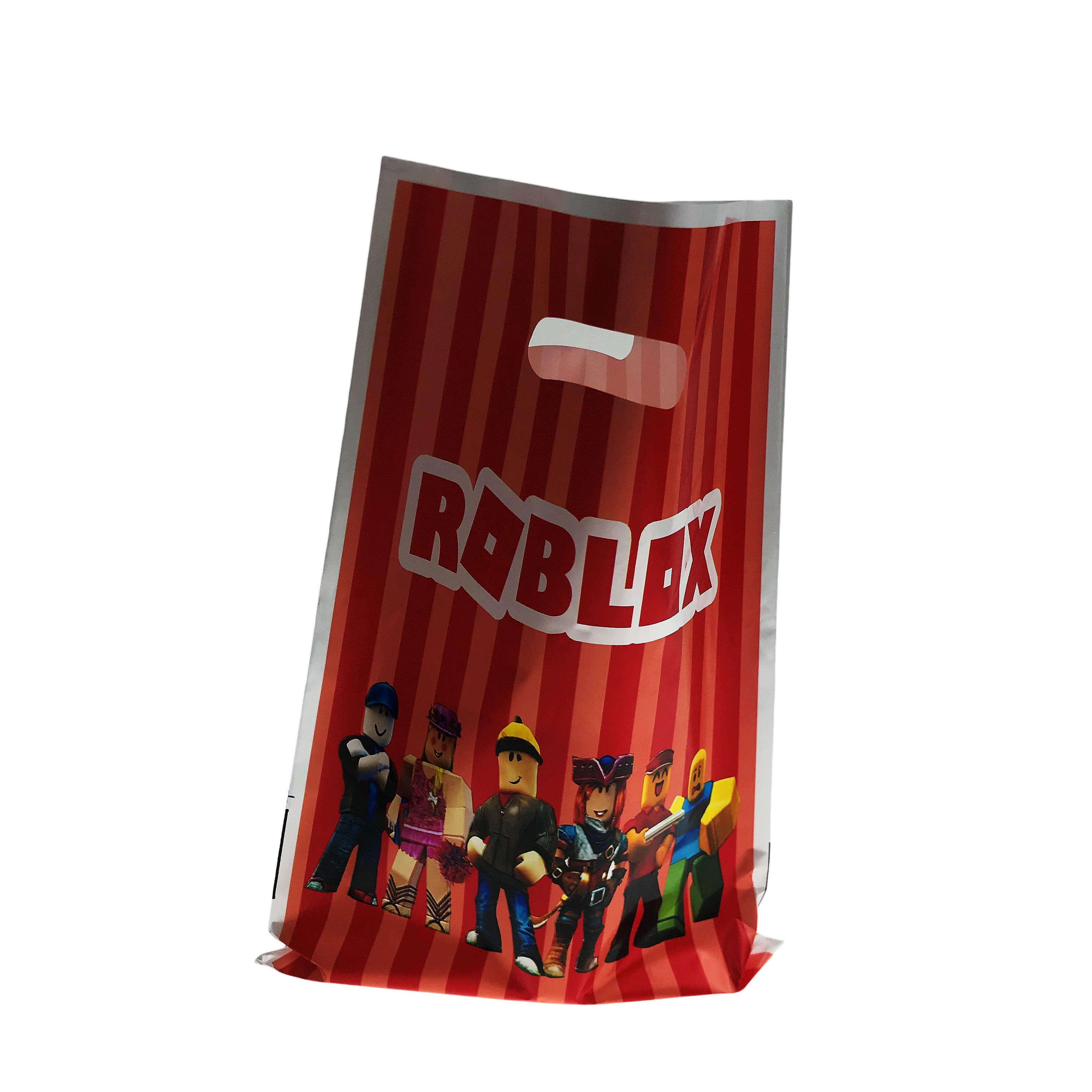 

10/20/30Pcs Roblox Activity Adorable Cartoon Candy Themed Eco Tote Bags - Birth Date Celebration Present Packaging Plastic Shopping Pouch 10pcs