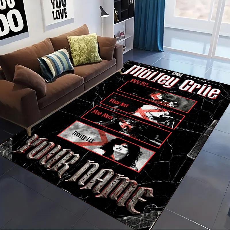 Name Custom Motley Carpet Rug for Living Room Bedroom Home Sofa Decoration,Kids play Non-slip Floor Mat