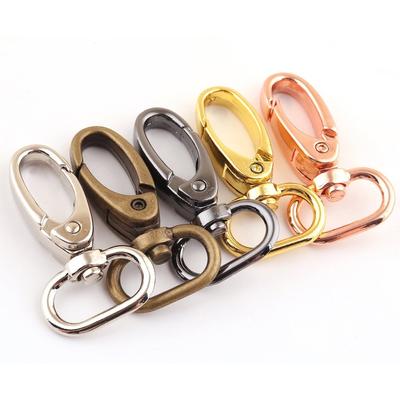 10 Stück Hummer-Drehhaken, Karabinerhaken, Metall-Drehverschlüsse, Taschen-Geldbörsen-Hardware, ovaler Tor-Dreh-Karabinerhaken, Geldbeutel-Clip