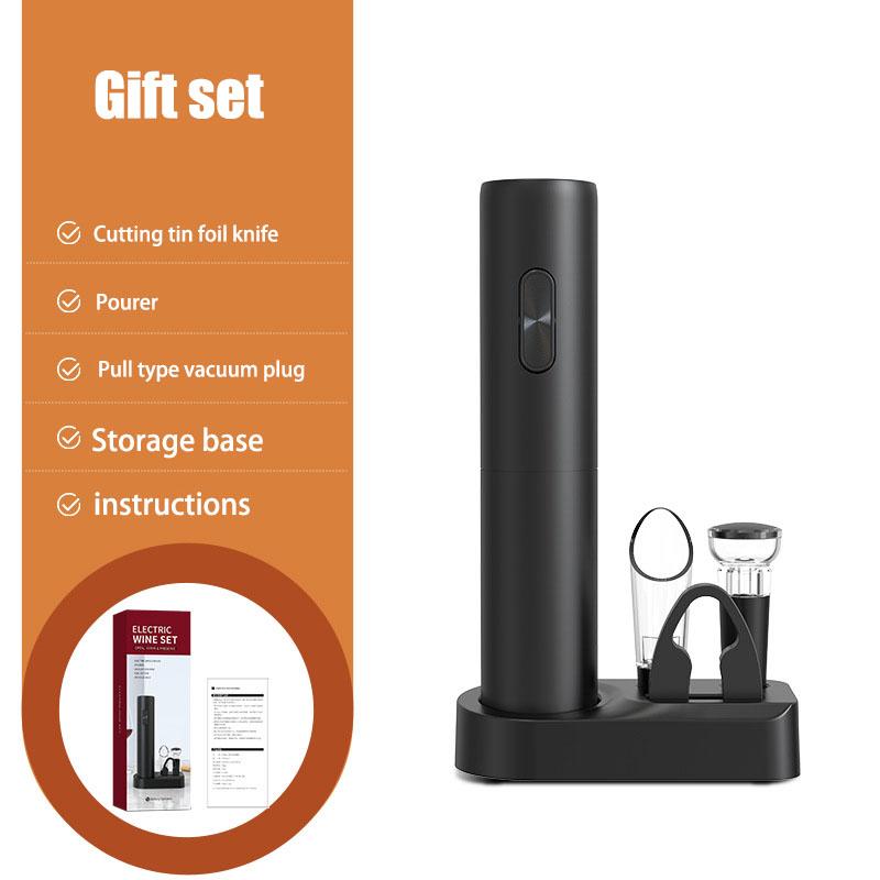 Electric Bottle Opener Household Wine Set Driver Red Wine Automatic Electric Bottle Opener With Charging Base Wine Lover Kitchen