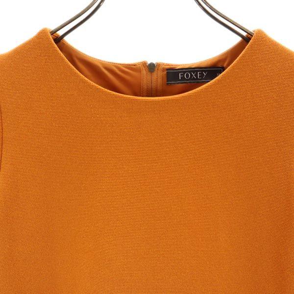 FOXEY Made In Japan By Color Short Sleeve One Piece 38 Orange Series Women Used