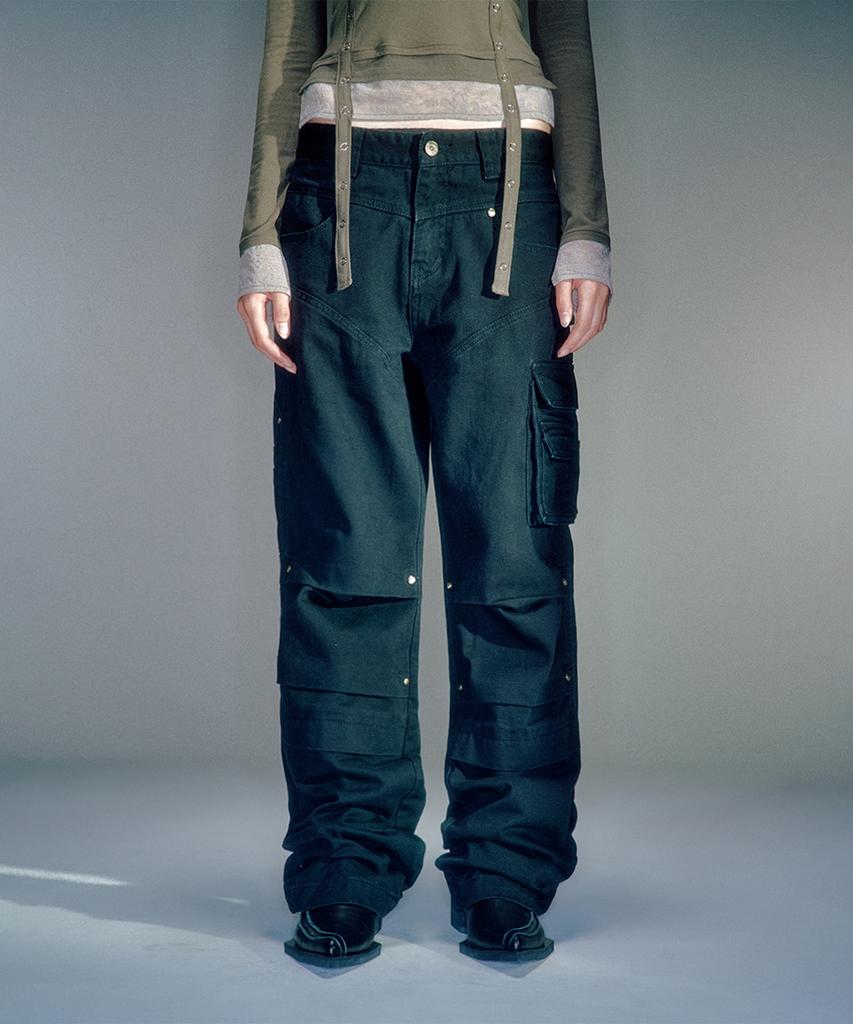 Beikeonteuakaibeu Prix Straight Work-Pants Black