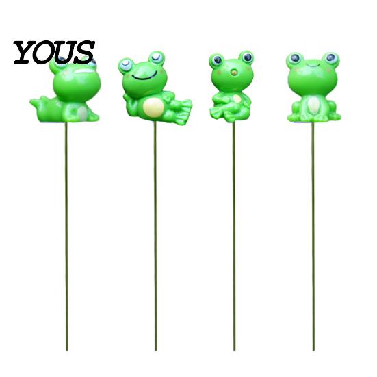 Colorful Frog Ornaments for Potted Plants Garden Stakes, Waterproof Resin Miniature Ornaments, Cute Figurines, Succulents Creative Landscape Figurines