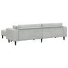 3 Piece Sofa Light Grey 250 x 188 x 76 cm Velvet