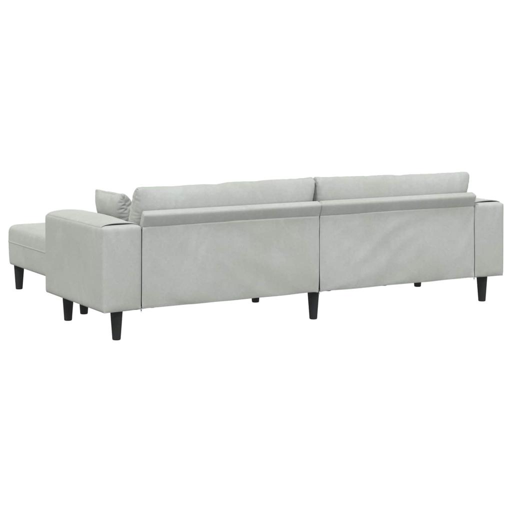 3 Piece Sofa Light Grey 250 x 188 x 76 cm Velvet