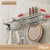 ZNMW Stainless Steel Kitchen Hanging Rod with Hooks
