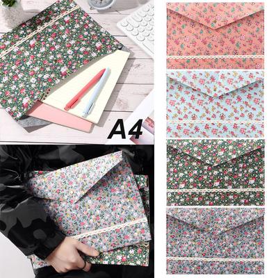 Portable Organizer Elegant File Folder Floral Document Bag Canvas Felt File Briefcase Paper Holder