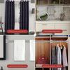 1pc Non-Perforated Telescopic Stainless Steel Rod - Universal for Bathroom Shower Curtain, Balcony Drying, Wardrobe & Bedroom Curtain Hanging