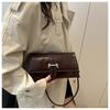 French Chic Faux Leather Baguette Bag Trendy Shoulder Armpit Crossbody Purse