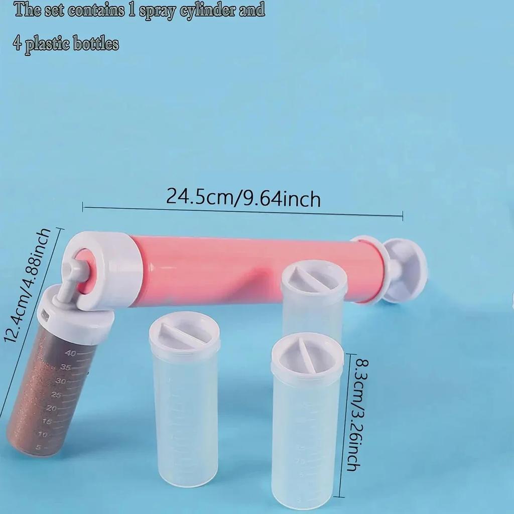 1Set(5pcs)-Manual Spray Guns Cake Coloring Duster Baking Cake Spray Tube Baking Tool