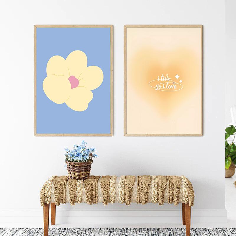 Flower Market Tulip Posters Danish Pastel Canvas Painting Minimalist Living Room Aesthetics Wall Art Picture for Home Decor