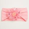 Summer new girls' hair accessories, baby candy color flower seamless wide headscarf, baby nylon headband