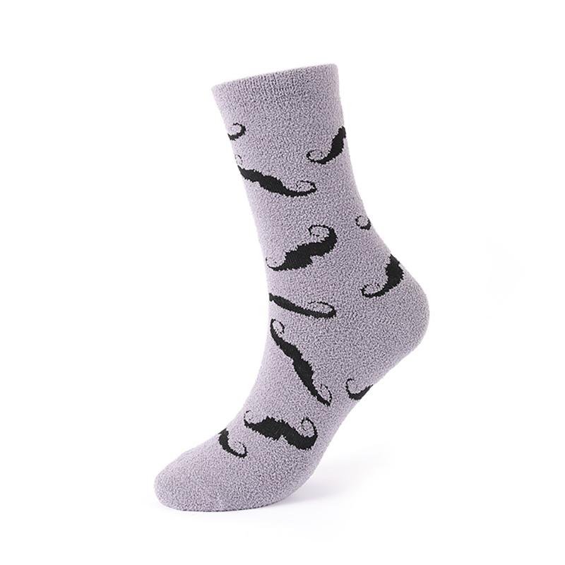 Beard/Beer Crew Socks Funny Novelty Ankle Socks Warm Booties Socks Casual Middle Tube Socks Calf Socks for Women Men