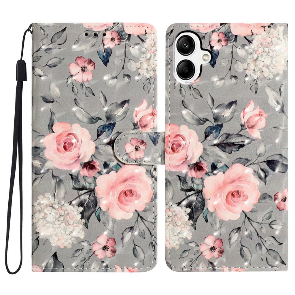 Für Samsung Galaxy A06 4G Hülle PU-Leder 3D-Muster Druck Brieftasche Handyhülle