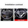 For 2005-2012 BMW 3 Series E90 E92 ABS Matt Black Car Steering Wheel  Frame Cover Trim Sticker Car Accessories para auto