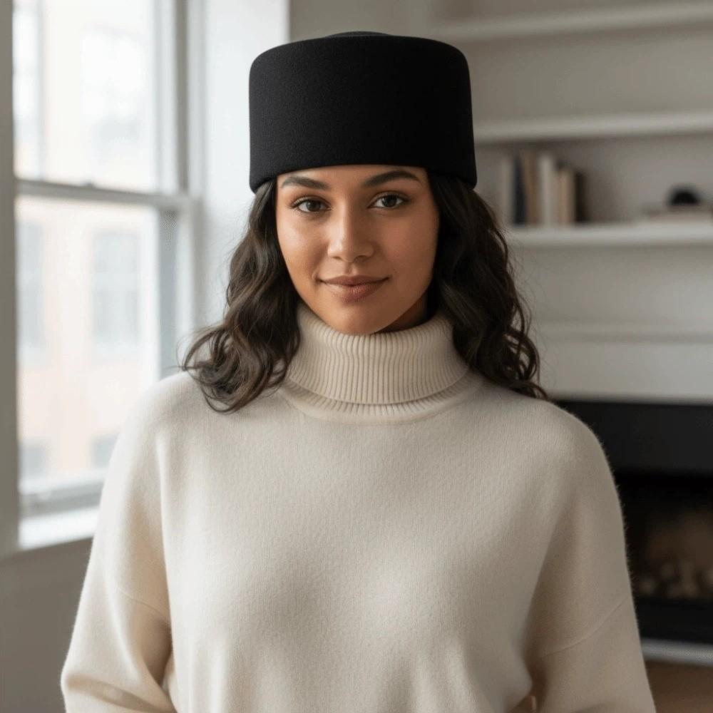 French Style Pillbox Hat Air Hostess Formal Hat Airline Stewardess Caps Live Show