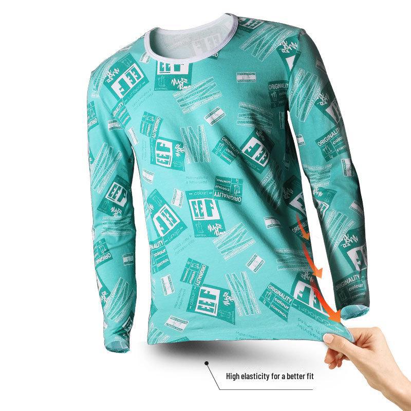 Men's Thermal Round Neck Cotton Sweater and Pants Set