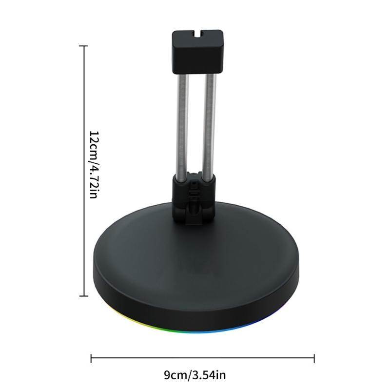 Ergonomic Mouse Cord Holder Featuring Color Lighting And Stable Metal Weighted Design Cable Holder For Gamers