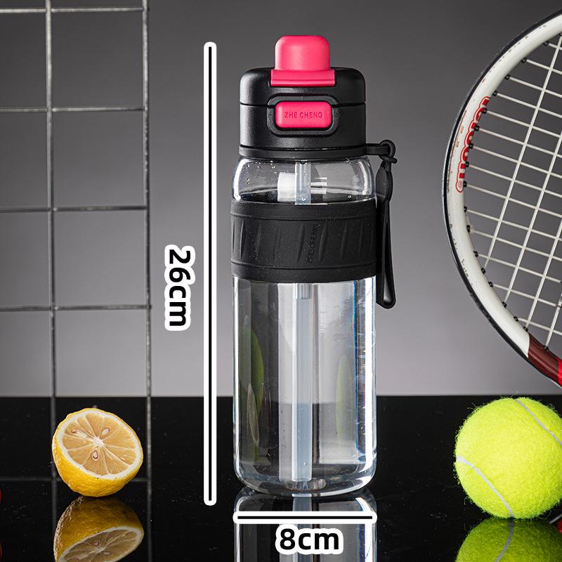 Water bottle High value double drink plastic cup Large capacity sports water cup Portable rope bouncing cup Fitness kettle