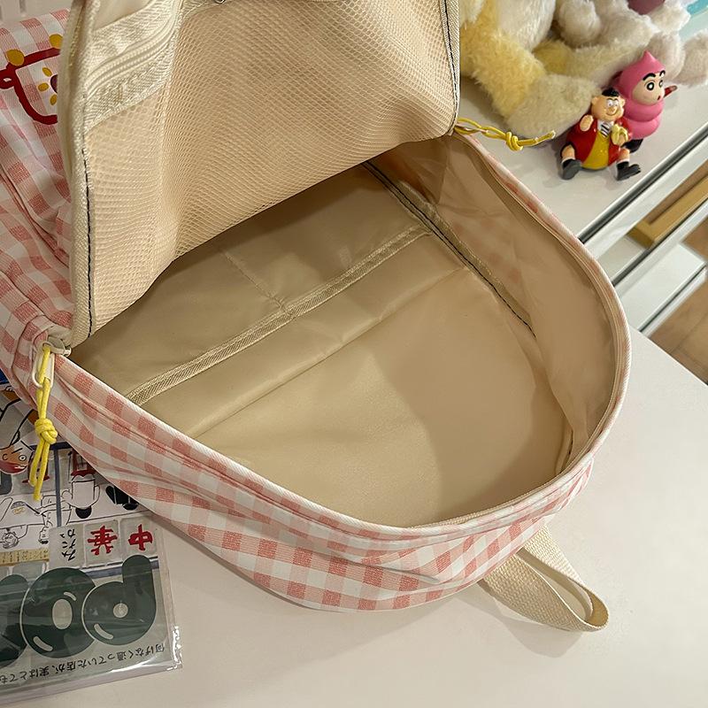 School Bag Japanese Fresh and Sweet Casual Junior High School Student School Bag Simple Versatile Backpack Ins Lightweight Cartoon Backpack