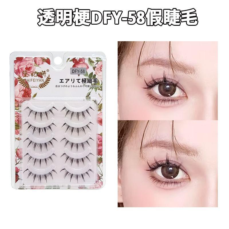 Lashie - Set of 10 Pairs: Doll Eye Crisscross False Eyelashes