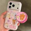 Cute Cartoon Pajamas Rilakkuma Semi Transparent Magnetic Phone Case For iPhone 17 Air 16 15 14 13 12 11 Pro Max Plus Y2K Cover