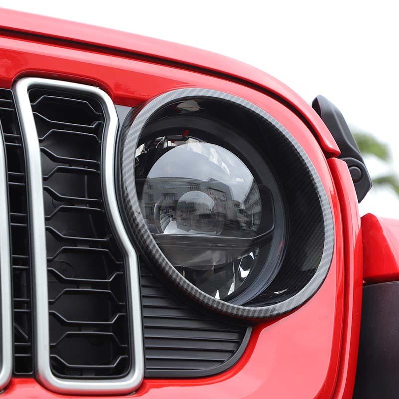 Car Headlight Bezel Decoration Sticker Cover for Jeep Wrangler  Wrangler JL For JT Gladiator 2024 Up Car Interior Accessories