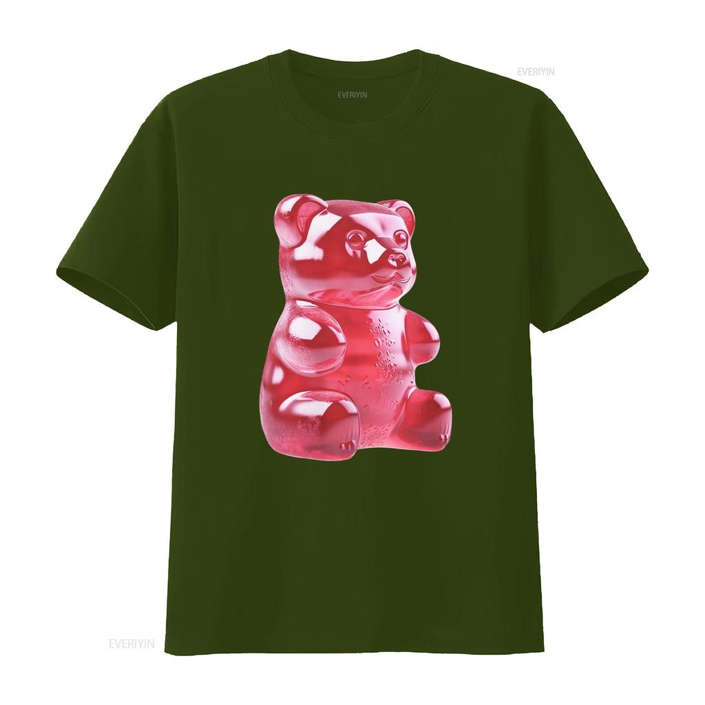 GUMMY BEAR TEE CANDY POP ART TSHIRT SWEETS GIFT FOR MEN WOMEN TEENS PARTY vintage Washed Stylish Versatile Comfortable graphic