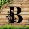 Nordic Minimalist Wrought Iron Floral Letter Decorative Metal Crafts