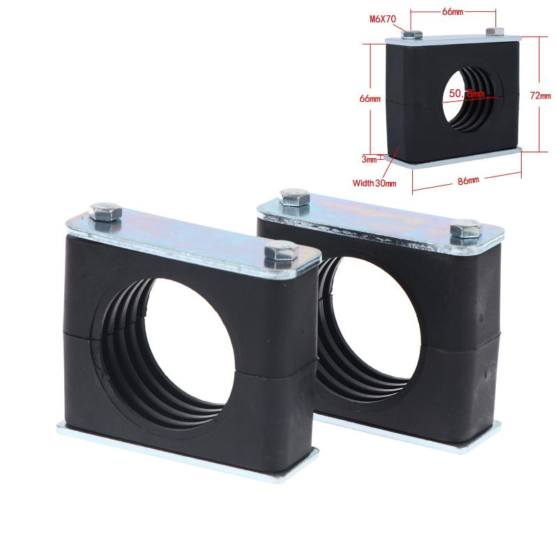 2Pcs Black Nylon Pipe Clamp Bolted Plastic Clip Tube Fastener 6-50Mm Diameter For Fixing And Binding Accessories