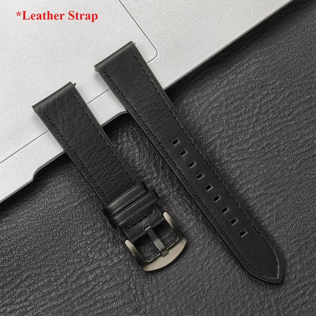 20mm 22mm Leather Strap for Samsung Galaxy Watch 7 6 5 4 40 44mm Gear Band Vintage Bracelet for Xiaomi Redmi Watch 5 Lite/Active