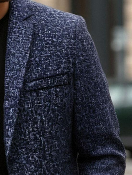 2025 Men's Thin Single-Breasted Casual Blazer - Spring/Autumn, Iron-Free