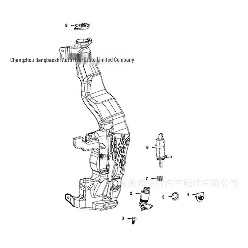 2011-2014 Jeep Grand Cherokee Nádržka na kapalinu do ostřikovačů s dvojitým motorem 57010719AF