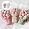 Tulips Flower Candle Silicone Mould Easy Releases for Candle Holiday Decorations and Gift Making