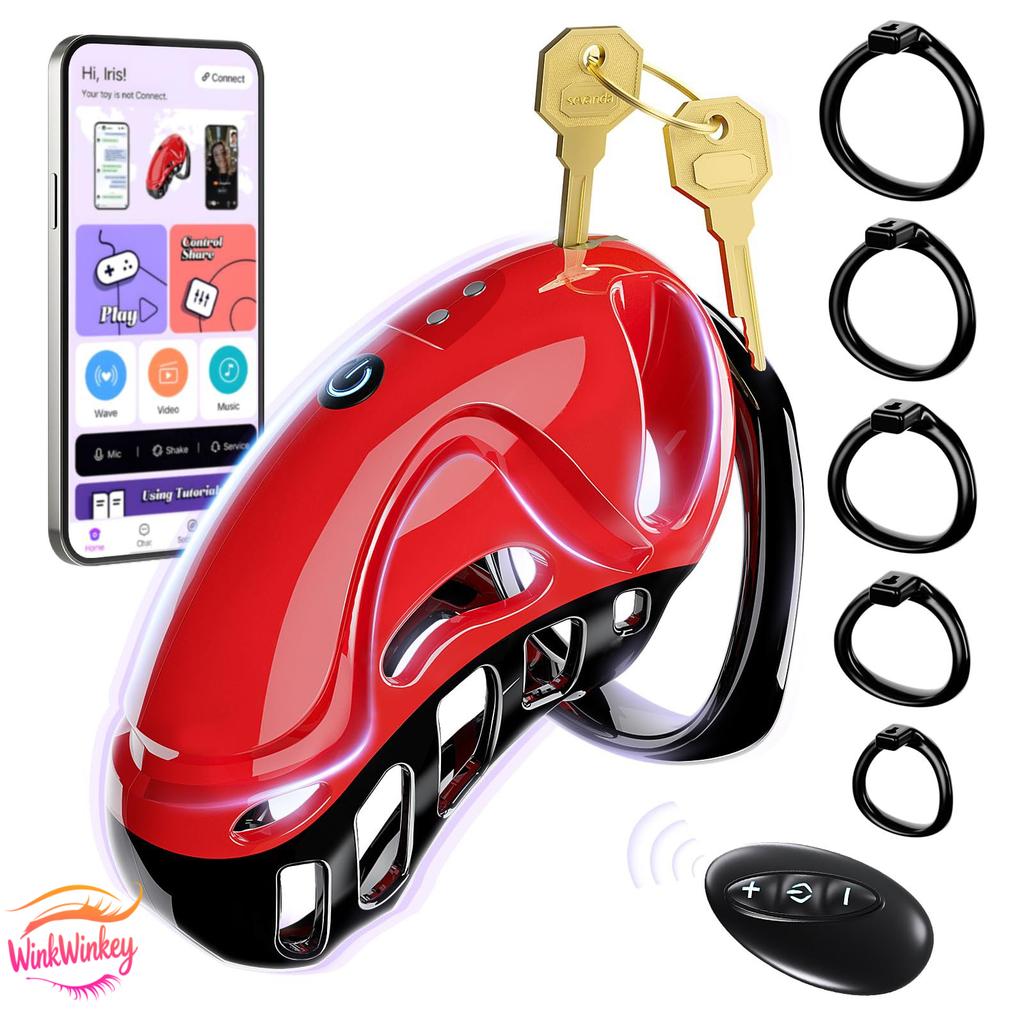 Remote Control Vibrating Chastity Lock Male Chastity Penis Lock Abstinence Bondage Adult Erotic Sex Toys For Men 18+