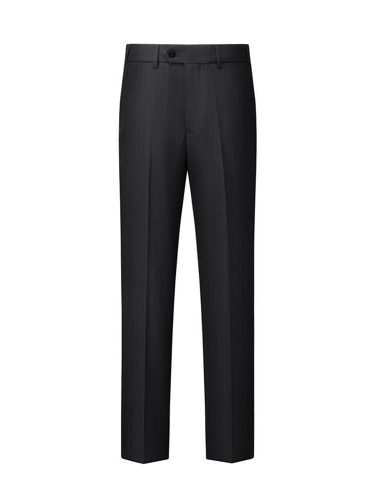 2025 Men's High-Quality Striped Double-Breasted Three-Piece Suit with Peak Lapel