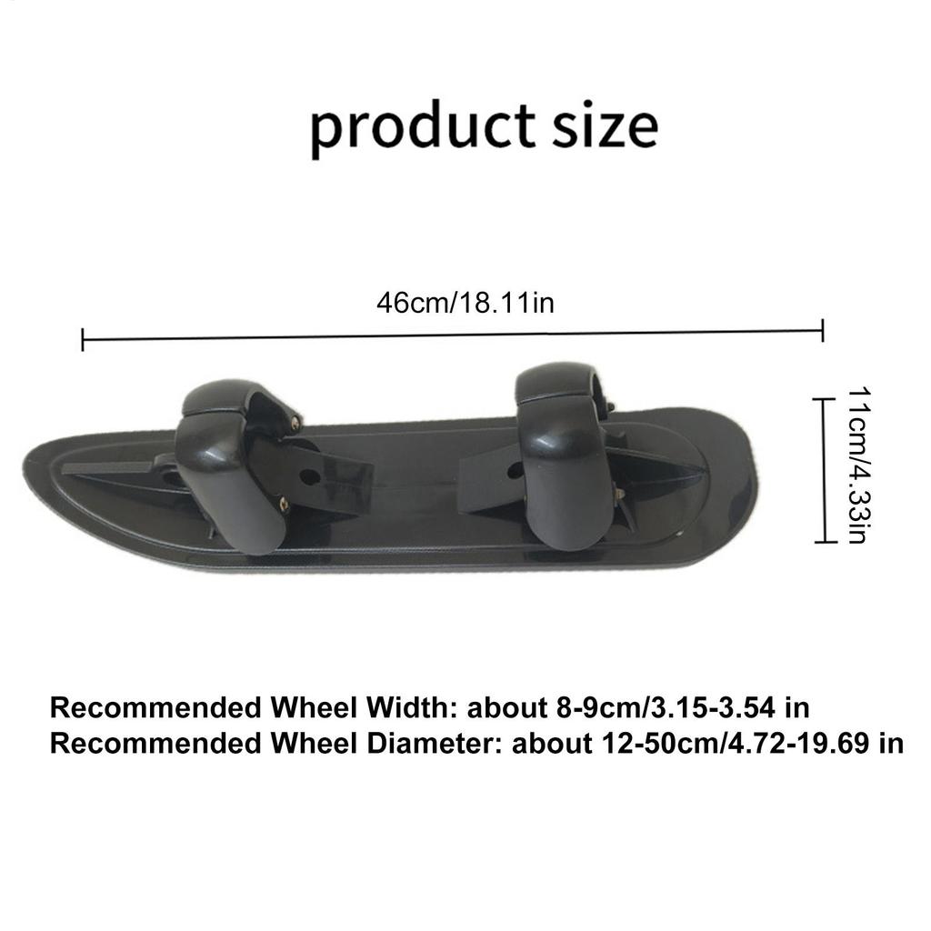 Stroller Skis & Bicycle Ski Conversion Kit, 2-in-1 Winter Attachment for Baby Strollers Bikes & Golf Carts, for Outdoor Snowy