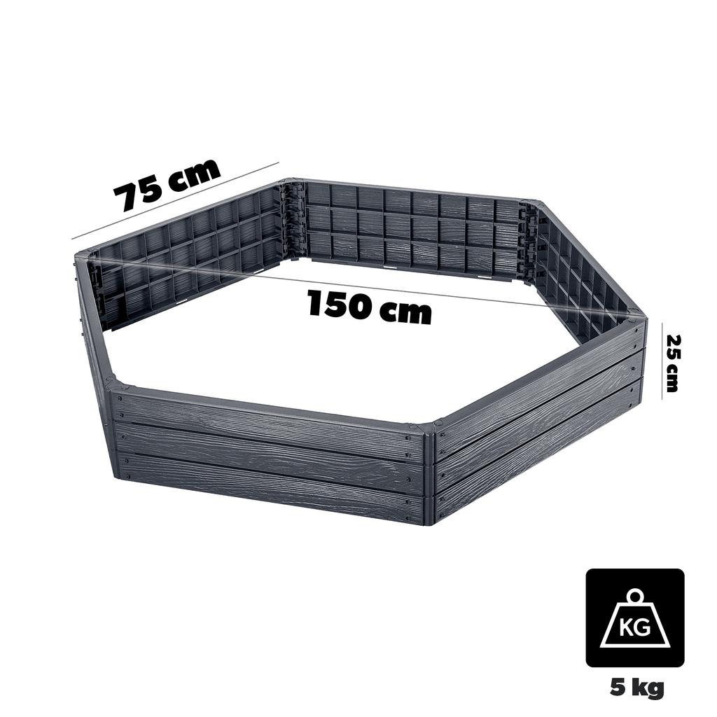 KADAX Warzywniak Podwyższona Grządka Skrzynia Ogrodowa Rabata 150x75cm